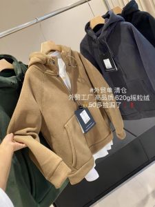 Thickened 620g Double-sided Fleece Hoodie Sweatshirt for Couples Womens Style Mens Style Warm Autumn Winter Outerwear