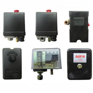 Nianfa Air Compressor Parts Horizontal Automatic Air Pressure Switch Air Pump Controller Aluminum Cast Material Actuated Drive