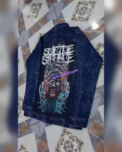 jaket jeans printing pria snowblue oversize lengkap gambar jacket denim cowok