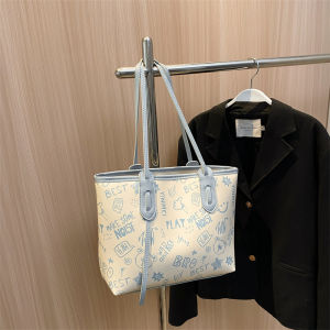 Trendy Minimalist Single Shoulder Commuter Ladies Handbag 2025 Spring New Fashionable Tote Bag Casual Double Layered Zipper