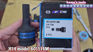 Đầu tuýp lú đầu lục giác 6 cạnh 3/4 inch Kingtony 14mm 17mm 19mm 22mm 601514M 601517M 601519M 601522M