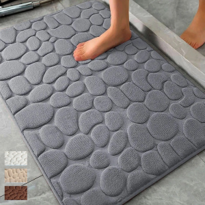 Bathroom Floor Mats Pebble Textured Absorbent Floor Mats Absorbent Mat3D Pebble Embossed Foot Mat Bathroom Floor Mats
