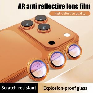 1pcs Camera Lens Metal Camera Tempered Glass Screen Protector For iPhone 17 Air 16 15 14 Plus 13 12 Mini 11 Pro Max Anti Drop Back Camera Film