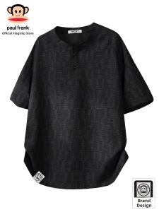 Paul Frank | Henley Collar Plaid Short Sleeve T-Shirt
