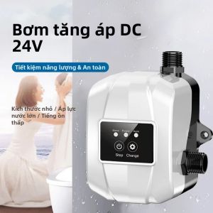 Bơm Tăng Áp Tự Động 24V DC Cho Máy Nước Nóng Năng Lượng Mặt Trời Ống Dẫn Nước Tắm - Bơm Áp Lực Gia Đình Cột Áp Cao 25m Bơm Nước Điện Áp Thấp