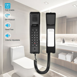Fanvil Wall-mounted SIP Telephone for Bathroom Hotel Restroom Office Maison Home Handset VoIP Phone System Support 2 SIP Lines