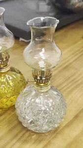 Classic Oil Lamp with Clear Glass LampshadeHome Church SuppliesIndoor Oil Lamp