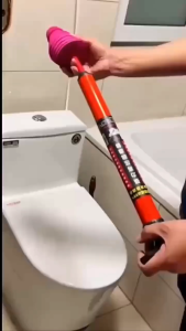 ปั๊มแก้ท่อน้ำตัน ที่ดูดส้วม ตัวปั๊มขจัดสิ่งอุดตันในท่อ เพียงแค่ดันและดึง แก้การอุดตัน ใช้งานได้ง่าย /2148