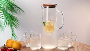 Teko Kaca Anti Panas & Teh Pitcher Borosilicate Glass 1200ML