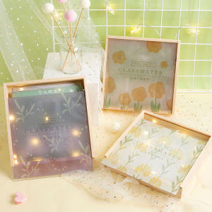 สมุดบันทึกความทรงจำ กล่องไม้ ไฟอบอุ่น หน้าจอแบบถอดได้ สมุดบันทึกความทรงจำสไตล์ใหม่สดชื่น สมุดบันทึกความทรงจำ สมุดบันทึกความทรงจำ