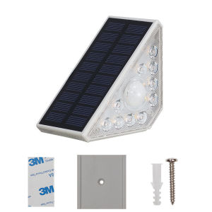 10 Đèn LED Năng Lượng Mặt Trời Đèn Bậc Thang Ngoài Trời Chống Nước Đèn Cảm Biến Chuyển Động Cho Sân Vườn Cầu Thang Hiên Nhà Đèn Tường An Ninh Sử Dụng Năng Lượng Mặt Trời