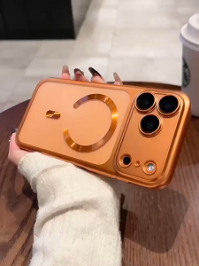 Ốp lưng điện thoại PC siêu mỏng mạ điện mờ có kính bảo vệ ống kính cho iPhone 17 Air 16 15 Pro Max