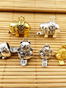 Boting Hợp Kim Thịnh Vượng Mèo Charm Tự Làm Thủ Công Vòng Tay Mặt Dây Chuyền Phụ Kiện Thời Trang Cho Đồ Trang Sức