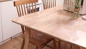 Waterproof & Oil-Proof Eco-Friendly PVC Tablecloth for 4-10+ Seats - Clear Embossed design