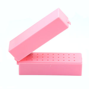 30 Holes Nail Drill Bits Storage Box Polish Grinding Head Bit Holder Milling Cutter Manicure Organizer Stand Nail Art Tools
