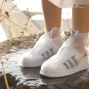 2PCS Reusable Rain Boot Cover Non-slip Wear-resistant Thick Waterproof Shoe Cover