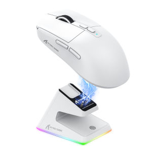 Attack Shark X6 PAW3395 Bluetooth Mouse2.4 Tri-Mode Connection RGB Touch Magnetic Charging Base Macro Gaming Mouse