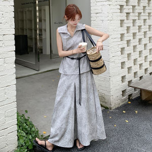 YINLUOYA | Unique Beautiful Print Top Skirt Set Fashion Slimming Half Body Midi Skirt Two Piece Ensemble V Neck Short Sleeve Summer Outfit