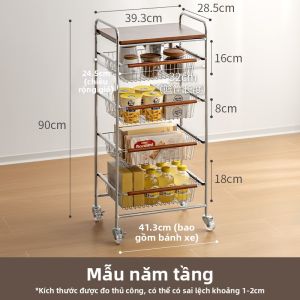 LANJIAOLUO | Xe Đẩy Lưu Trữ Đa Năng Cho Nhà Cư