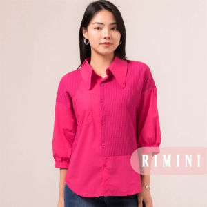 RIMINI - Kemeja Wanita Katun premium Lengan Panjang Size S-3XL - Maui Top 7005-1
