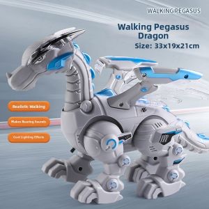 Walking Fire Breathing Mechanical Dinosaur Toy