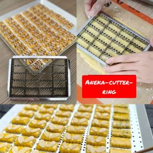 Cetakan kastengel jumbo bentuk kotak rigi lubang 20