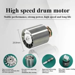 1pcs 12V 130000 RPM DC Brushless High Speed Motor Low Motor Electric Hair Dryer Power Tool Accessories