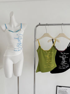 Áo Ba Lỗ Cotton Mùa Hè in Họa Tiết Graffiti Thời Trang Co Giãn Vừa Vặn Có Đệm Ngực Đa Năng Cho Nữ