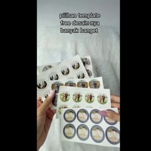2-4 Stiker Wedding Souvenir Sticker Custom Ucapan Nikah Zennida Pernikahan Label