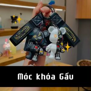 Móc treo chìa khóa gấu cute GOMTAT treo trên balo túi xách siêu dễ thương - GAUNUA-KEY-007