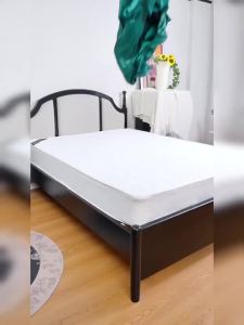 Summer Cooling Satin Bedsheet Breathable Comfortable Ice Silk Fabric Solid Color Flat Sheet Luxury Bedding Sheet No Pillowcase