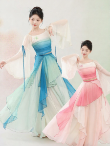 LEAF DANCE | Trang Phục Múa Trung Quốc Chất Liệu Mỏng Màu Dần Biến