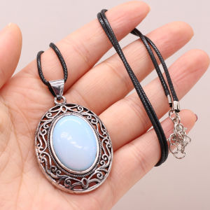 Wholesale Natural Stone Necklace Water Drop Crystal Opal Necklace Fashion Pendants Necklace Reiki healing gift