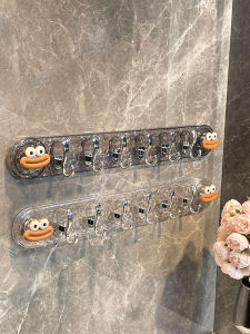 Suction Cup Door Rear Hook Strong Load-Bearing Adhesive Punch-Free Bathroom Rack Hook Entry Door Clothes Rack Storage