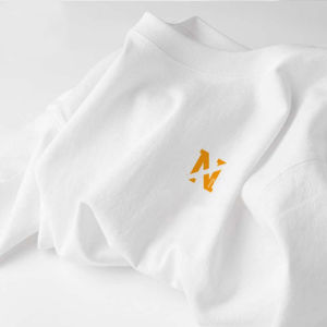 LINGLONGDAI | Áo thun cotton tay ngắn mùa hè cho nữ dáng rộng cổ tròn in họa tiết màu trơn phong cách Hàn Quốc mặc trong màu trắng