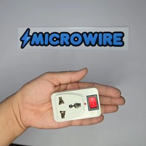 MW Universal 3-Way Power Plug Adapter – Dual Socket with On/Off Switch