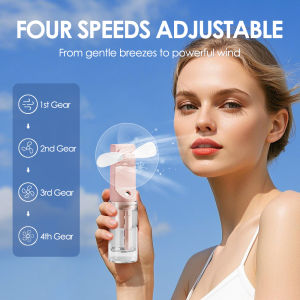 Mini Humidifier Fan Handheld Mist Fan Small Water Sprayers Hand Fan Face Steamer Fan Summer Cooling Fan for Outdoor USB Rechargeable