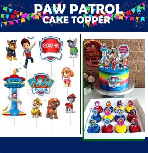 Paw Patrol Cake and cupcake toppers (machine cut waterproof)