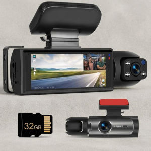 Camera Hành Trình Ô Tô 1080P HD Hai Ống Kính Với Màn Hình IPS 31 Inch Tầm Nhìn Ban Đêm Cảm Biến G Ghi Hình Phía Trước Và Phía Sau