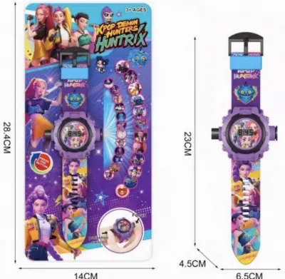 [SG Ready Stock] Kpop Demon Hunters Watch Projector Watch Kids Watch Huntrix
