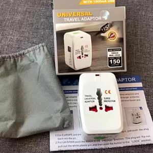 Multi Plug Adapter International Power Adapter Converter UK to Universal/ Travel Adapter With Dual USB Port