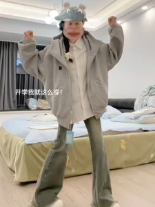 Quần Jeans Ống Loe Cạp Cao Phong Cách Mỹ Cổ Điển Cho Nữ Quần Dài Ôm Dáng Thường Ngày Quần Ống Loe Rộng Rãi Cạp Cao