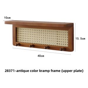YASISHA | Retro Style Wall Mounted Shelf with Key Hanger