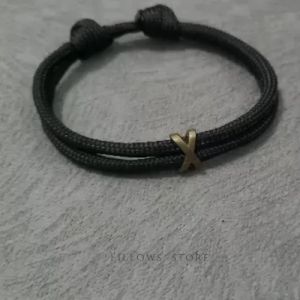 Gelang Simpel Paracord X Plat Minimalis Aksesoris Fashion Pria Keren Model Casual Premium