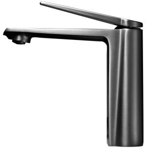 INSIHAY | Gun Gray Full Copper Hot And Cold Faucet For Lavatory