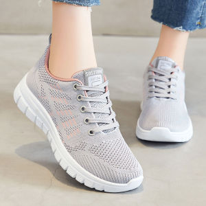 Hot Seller White Rubber Sports Shoes For Women Lace Up Comfortable Lightweight Casual Shoes For Lady