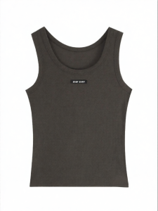 INLIFE | Slim Fit Short Sleeve Knit Tank Top