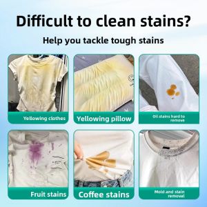 MONLEYTA | Whitening Agent For Clothes Stain Removal Yellowing Removal Color Fastness For White Clothes Laundry Detergent Restorer