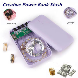 Creative New Hide Private Money Tibetan Medicine Storage Box With Cable Fake Charging Treasure Mobile Power Organizer Case Gifts