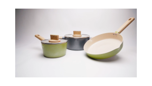 Slique AvoTech Ceramic Cookware Set Heavy-Duty Non-Stick Frypan Wok Dutch Oven PFOA-Free Induction